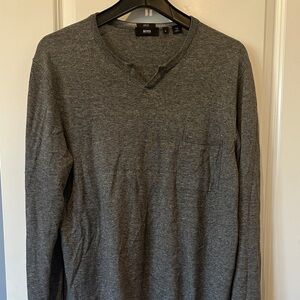 Hugo Boss Charcoal Knit Pullover
